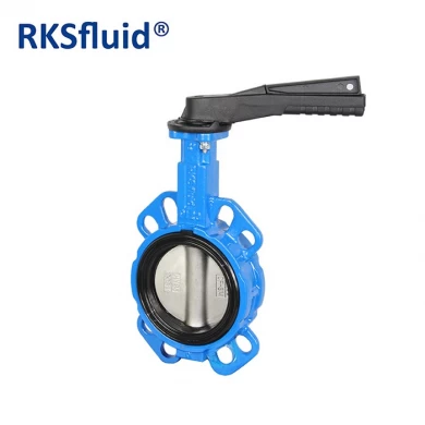 Butterfly valve with central disc in stainless steel