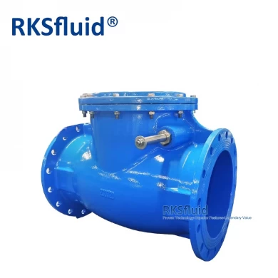 Check valve suppliers resilient sealing EPDM NBR DI sewage swing check valve with counterweight