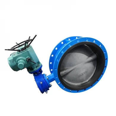 China Butterfly Valve Manufacturer Price Ductile Iron DN1400 Double Flange Resilient Seat Butterfly Valve