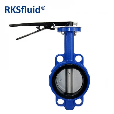 China manufacturing dn100 pn10/16 ductile iron wafer butterfly valve factory price