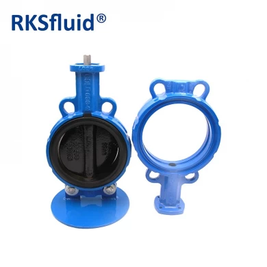 Chinese China butterfly valve DN150 wafer bareshaft EPDM