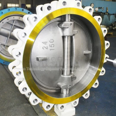 Chinese butterfly valve manufacturer API609 WCB SS316 150lbs Lug type Triple Offset Butterfly Valve DN600