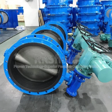 Chinese butterfly valve manufacturers ductile iron EPDM double flange resilient seat butterfly valve dn800