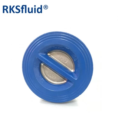 Chinese factory ANSI SS304 disc Ductile iron Metal Seat dual plate wafer flap check valve PN16 DN100