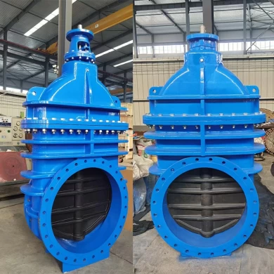 Chinese gate valve large diameter cast iron resilient soft seated sealing flange gate valve factory price list