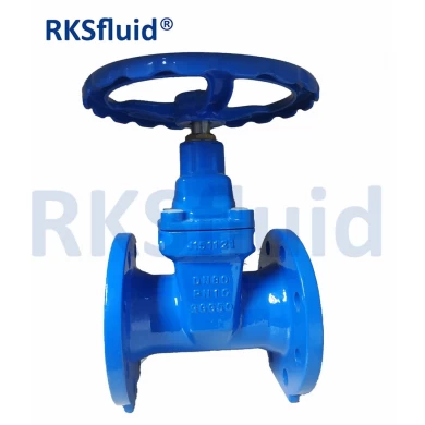 DIN F4 Flanged 4 Inch Gate Valve Manufacture Supplier With Prices Ductile Iron Sluice Valve with Resilient Seat