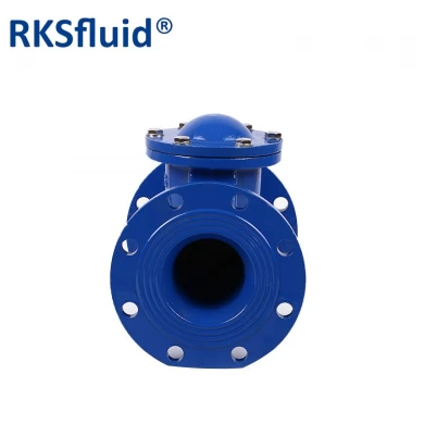 DIN non return valve ductile iron normal temperature PN16 DN150 threaded flange end ball check valve for water oil gas