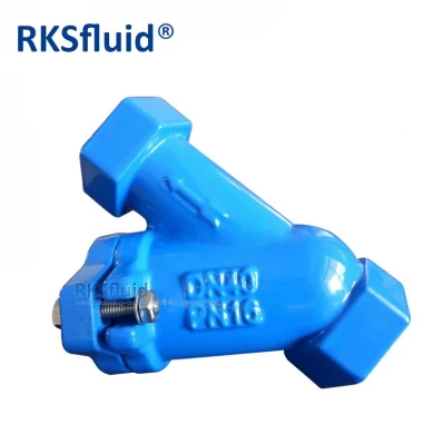DIN3202 casting ductile iron DN40 threaded flanged end ball check valve PN16 for sewage water use