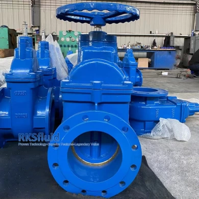 DIN3352 F4 F5 cast ductile iron DN150 metal seated flange hand wheel gate valve PN10 PN16 all size