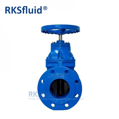 DIN3352 F4 Factory directly rksfluid brand water treatment gate valve ductile iron DN100 PN16 resilient seated flange gate valve