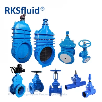 DIN3352 F4 ductile iron PN10 PN16 non-rising resilient seated flange gate valve for mining