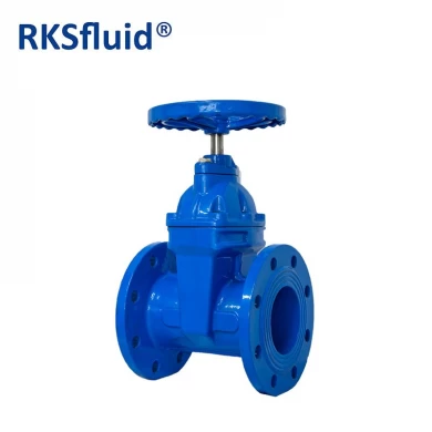 DIN3352 F4 ductile iron PN10 PN16 non-rising resilient seated flange gate valve for mining