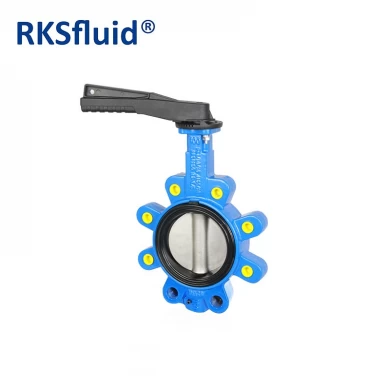DN100 low noise lug type manual actuator operated centerline butterfly valve
