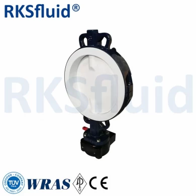 DN40 DN300 PTFE Coated Steel semi Lug Type lugged Butterfly Valve