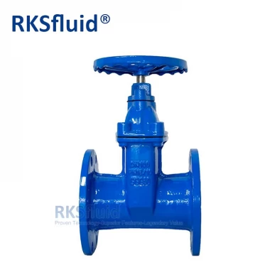Desalination gate valves DIN3352 F4 F5 cast iron flanged resilient seated gate valve dn100 for water
