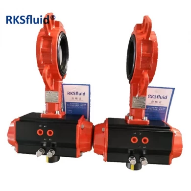 Double acting pneumatic actuator rotary actuator with mounting adapter