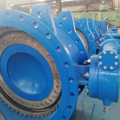 Ductile Iron Flanged SS316 Seat Stainless Steel Stem Double Eccentric Butterfly Valve