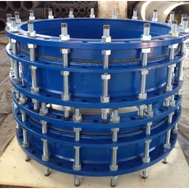 Ductile cast iron with epoxy coating linked to fusion Ggg50 Easy installation and disassembly Three flanges EPDM rubber NBR gasket Flexible expansion Disassembly joint