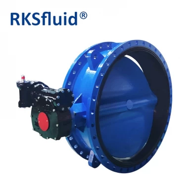 Ductile iron Double Flange Resilient Seat Butterfly Valve in Water Treatment