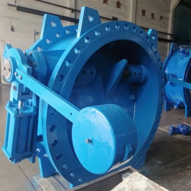 Ductile iron double flange tilting check valve with hydraulic damper for water sewage