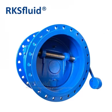 EN1092-2 Tilting Valve DN600 Ductile Iron Flange Connection Tilting Butterfly Type Check Valve PN16 with Counter Weight