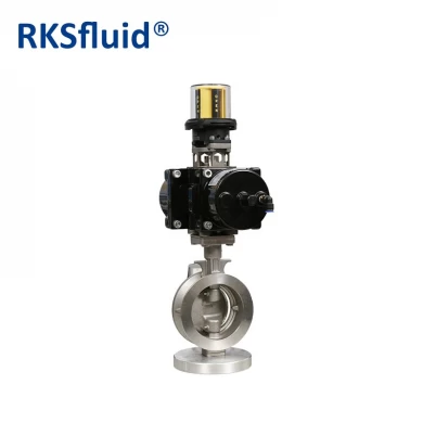 Electric actuator high performance stainless steel WCB butterfly valve