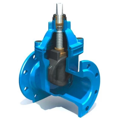 Environmental pressure seal flange connection gate brake valve for sea water