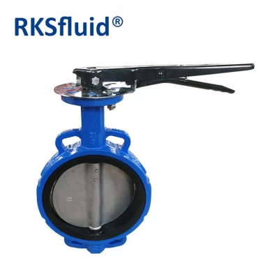 Factory Manufacturer Ductile Cast Iron Wafer Type Resilient Seat Butterfly Valve PN16 Customizable with CAD Drawing