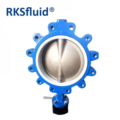 Factory Price Cast Iron Class150 DN100 PTFE Lined Wafer Type Butterfly Valve
