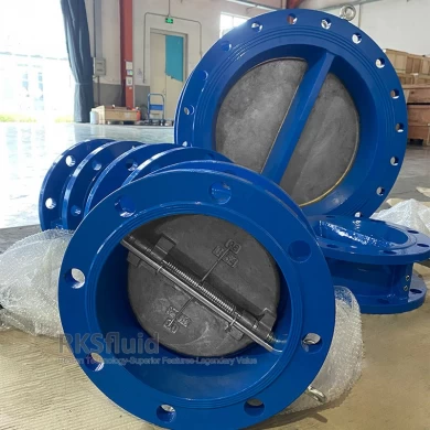 Factory direct ANSI Large diameter Cast Ductile Iron Wafer Dual Plate Check Valve PN16