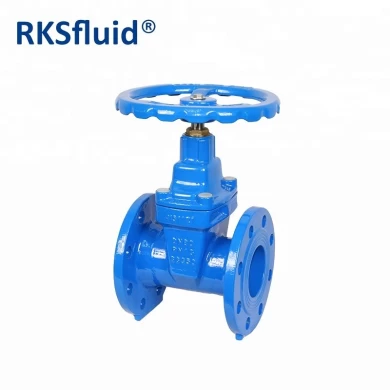 Flanged Gate valve DN300 PN16 resilient face type with manual opening closing gear mechanism