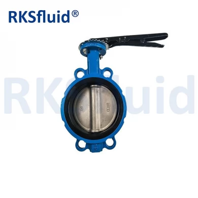 Grey Iron EPDM Seal Vertical Disc Type Manual Butterfly Valve