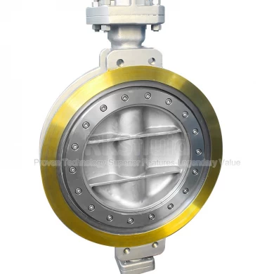 High Performance Stainless Steel Gear High Temperature Flange Metal Seat Triple Offset Eccentric Butterfly Valves