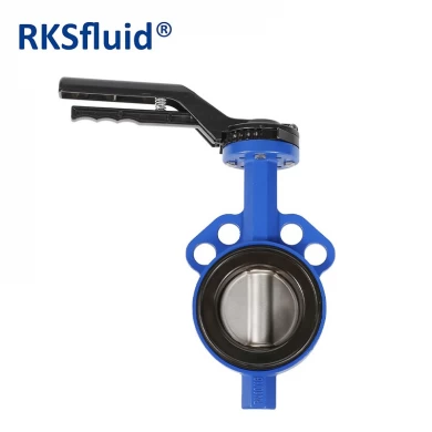 Industri Flow Control Cast Iron Wafer Type SS316 Flange Handle Clamp Butterfly Valves