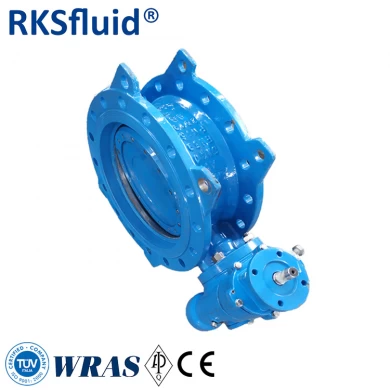 Large size DN1800 PN16 wafer connection flanged double eccentric butterfly valve