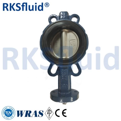 Manual operation lug type butterfly valve with hand lever or gearbox for water oil pipeline