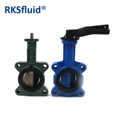 Manufacturing CI body DI disc DN40 to DN2000 wafer type butterfly valve