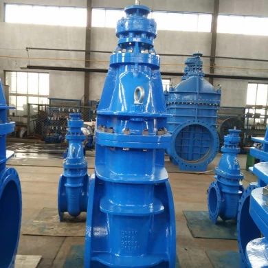 Metal gate valves BS EN PN16 double flange hard sealing gate valve for desalination