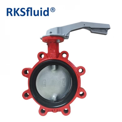 PN16 DIN Ductile Cast Iron Resilient Seated Industrial Control Wafer Lug Butterfly Valves