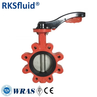 PN16 ductile iron body disc SS410 shaft EPDM seal Bore head Customized colour 3 inch DN80 Wafer type butterfly valve