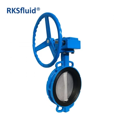 PN25 150lb EPDM Ductile Iron Wafer Butterfly Valve with Chain Wheel HandWheel