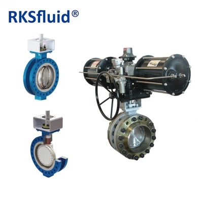 RKSFluid 방화 디자인 제로 누설 세 오프셋 버터 플라이 밸브