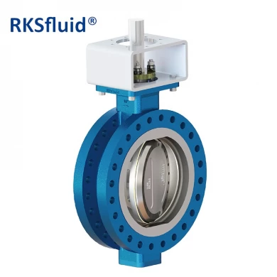 RKSFluid 방화 디자인 제로 누설 세 오프셋 버터 플라이 밸브