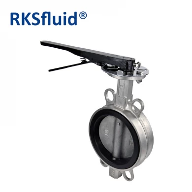 RKSfluid 5" DN125 150lb Stainless Steel Ductile Cast Iron EPDM Seat Double Flange Industrial Butterfly Valve