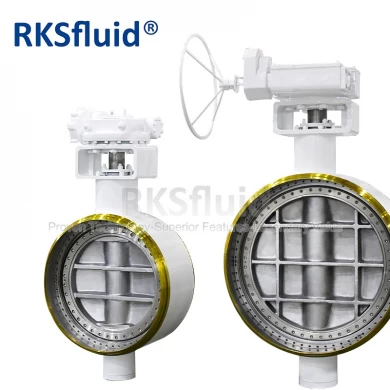 RKSfluid API598 PN25 Butt-weld Triple eccentric industry butterfly valve for Mining