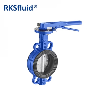 RKSfluid CE 4inch DN200 Ferro Ductil Spray Epóxi Lug Tipo Borboleta Válvula de Borboleta Lista de preço para a água