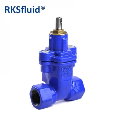 RKSfluid DIN F4 GGG50 DN100 Válvula de compuerta de hierro dúctiles resilidos para aguas residuales y aceite
