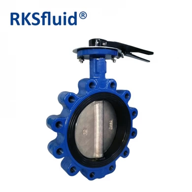 RKSfluid DN200 PN16 CF8M Ductile Iron lug type butterfly valve supplier