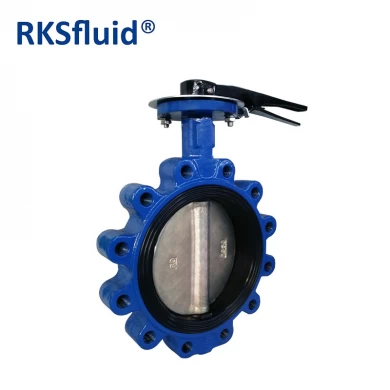 RKSfluid DN200 PN16 Manufacturing Ductile Cast Iron Lug Type Manual Butterfly Valve Price