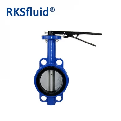 RKSfluid PN16 PN10 DN80 Tipo de oblea Asiento resistente EPDM / PTFE Válvula de mariposa Price